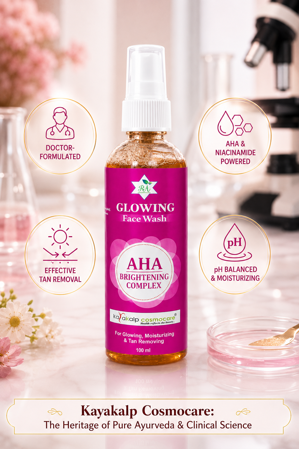 Glowing Face Wash with AHA Brightening Complex (100ml)