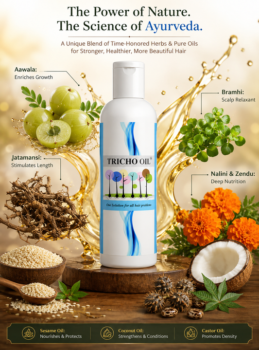 Tricho Ayurvedic Hair Oil - Deep Scalp Nutrition (100ml)