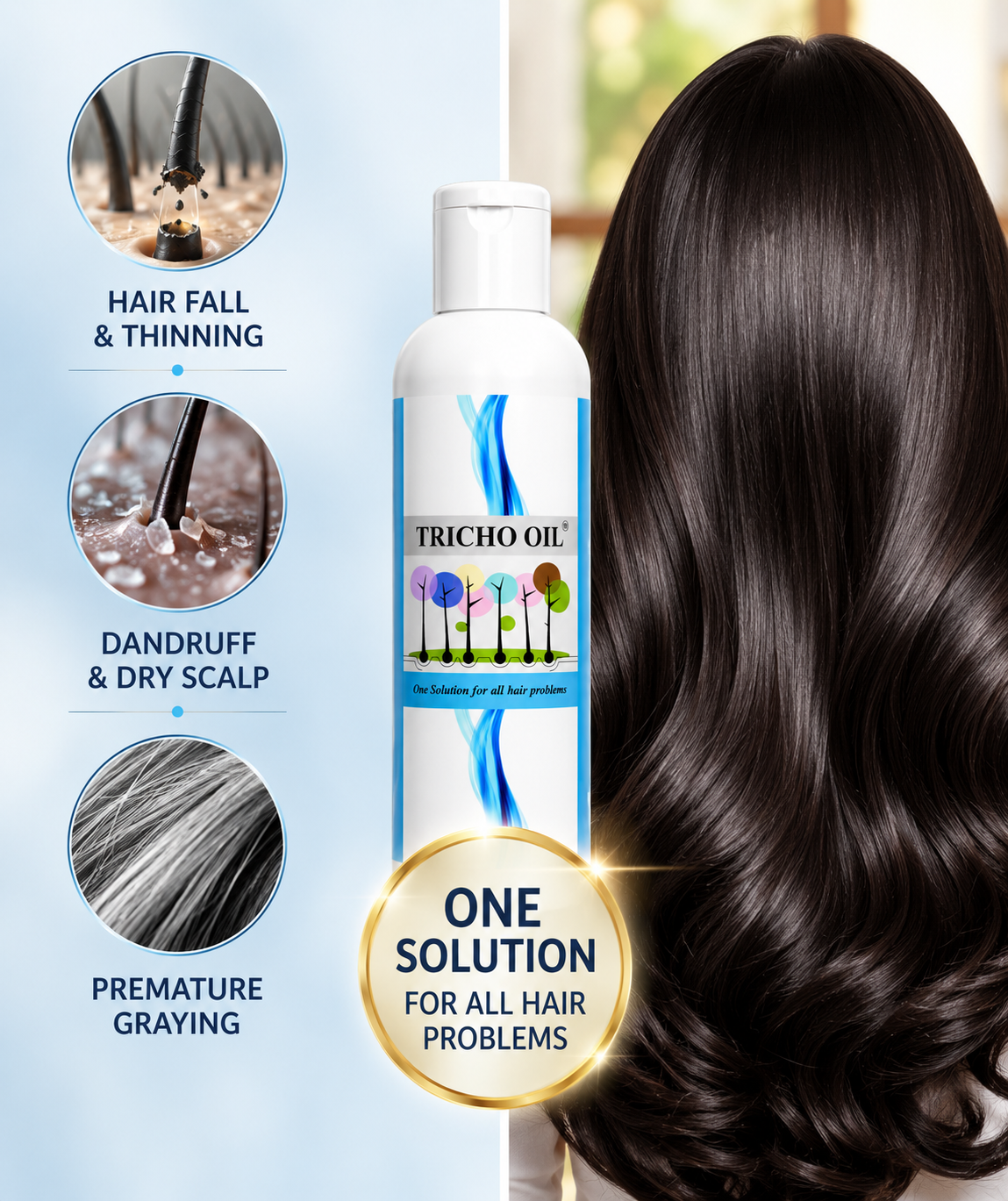 Tricho Ayurvedic Hair Oil - Deep Scalp Nutrition (100ml)