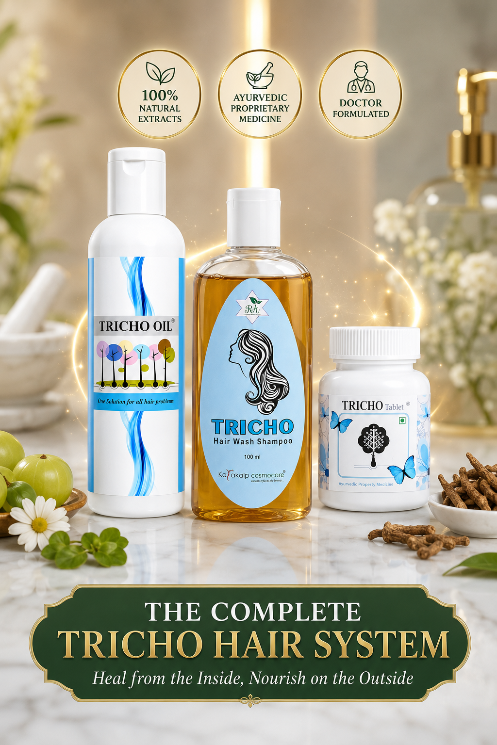Tricho Ayurvedic Hair Oil - Deep Scalp Nutrition (100ml)