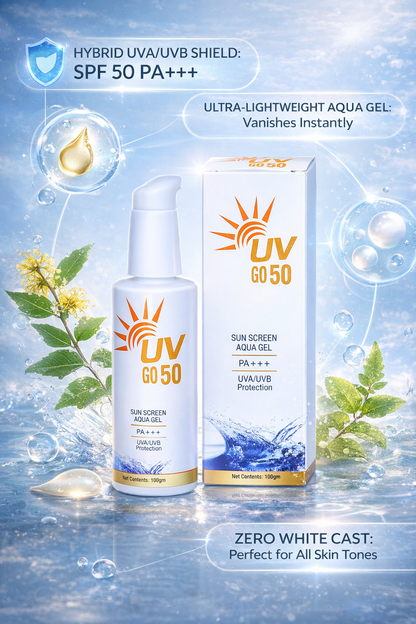 UV GO 50 Sunscreen Aqua Gel - SPF 50 PA+++ (100g)
